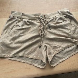 Light tan suede shorts